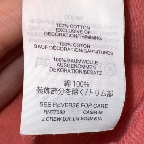 JCrew Crewcuts Everyday Girls Strawberry Full Zip Hoodie Size 4-5 - Picture 4 of 11